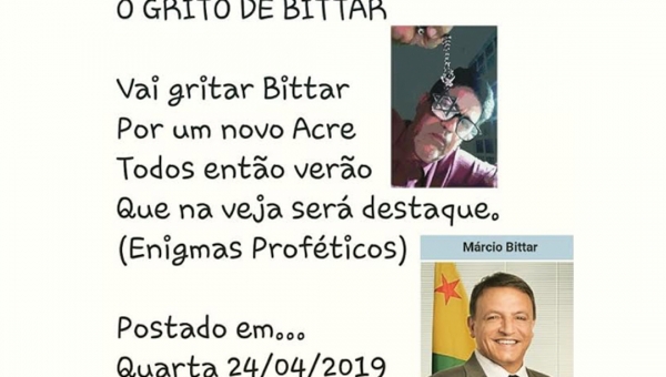 Vidente paulista prevê forte influência de Bittar no Planalto Central como uma voz do Acre 