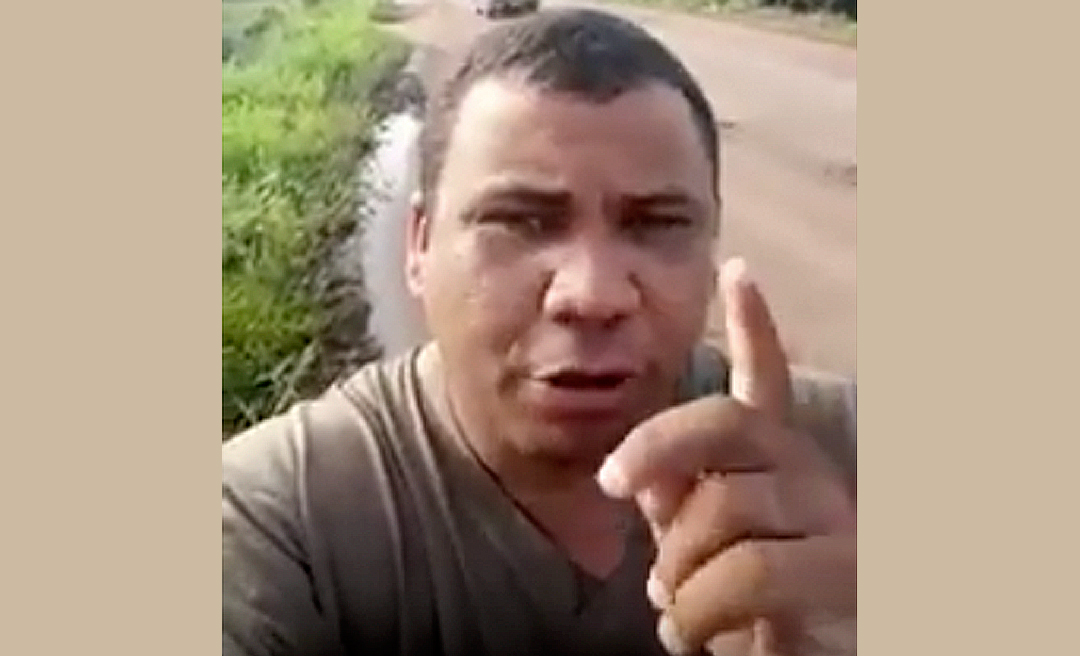 Revoltado com a situação da AC-40, cidadão manda recado direto a Gladson Cameli e Rocha 