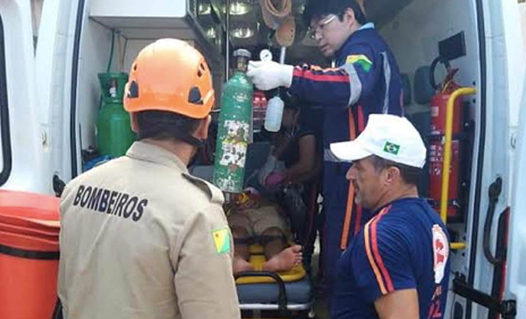 Jovem é salvo por bombeiros e agentes do Samu após tentar cometer suicídio