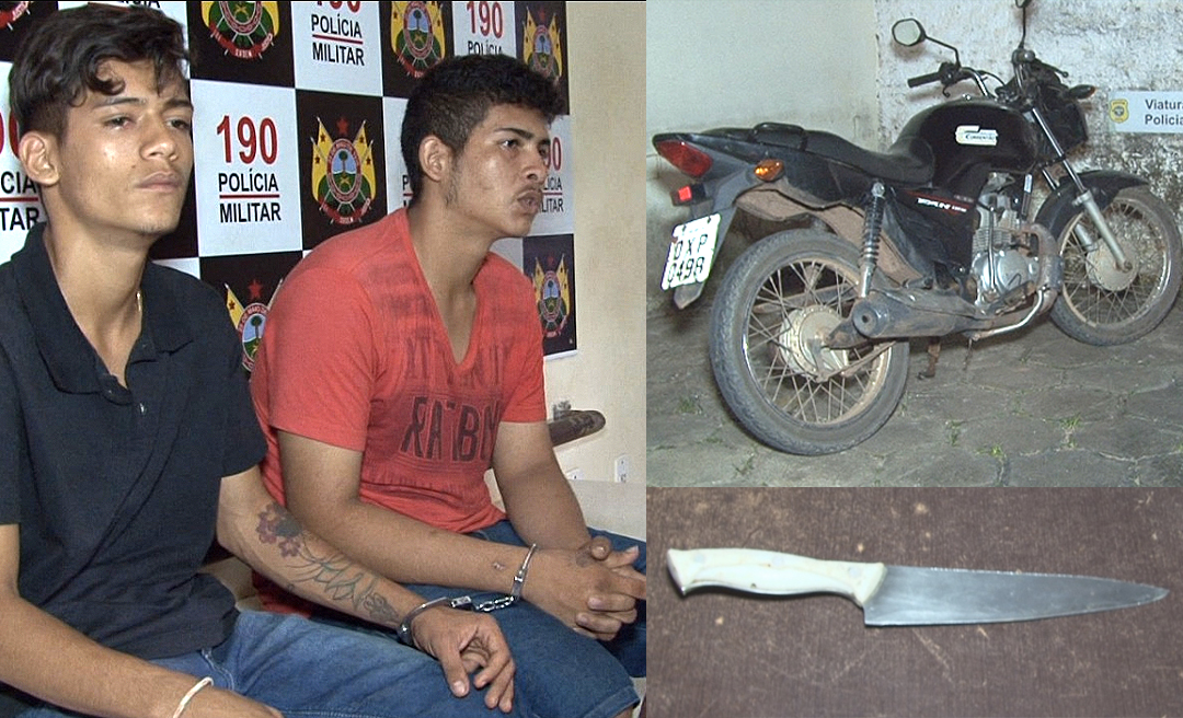 Dupla é presa com moto roubada pelos policiais do 3o Batalhão da Polícia Militar