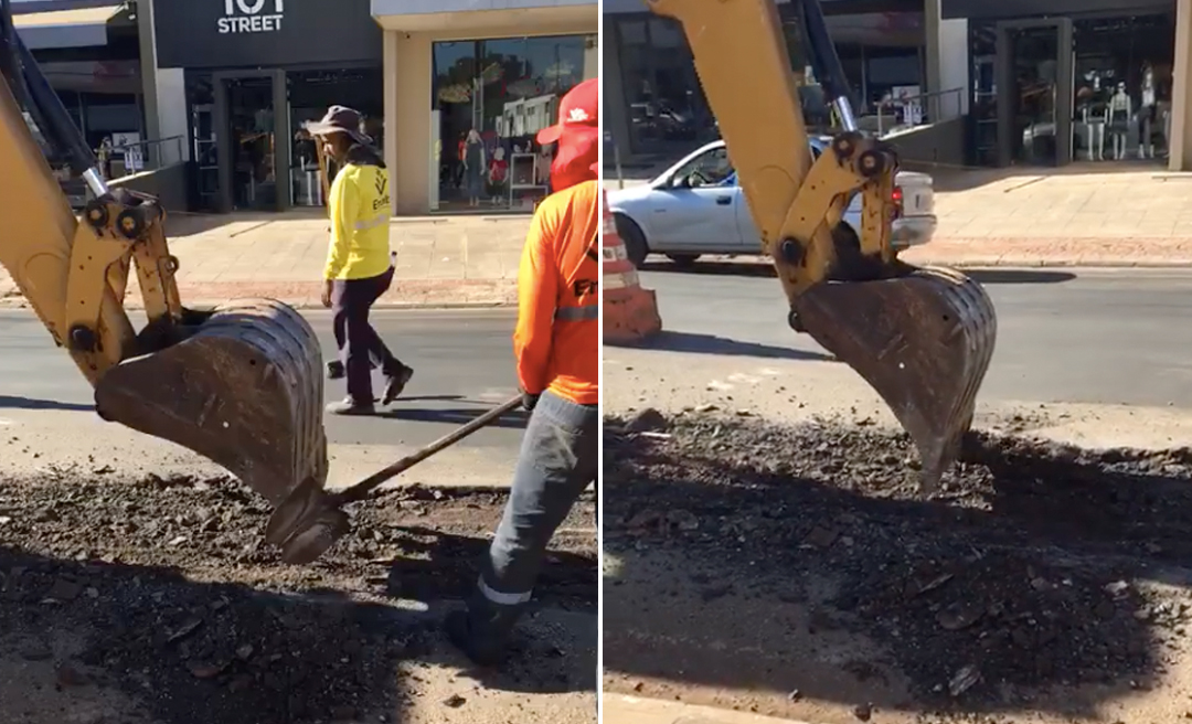 Vereador publica vídeo e diz que prefeitura 'quebra asfalto para asfaltar de novo rua no Aviário'