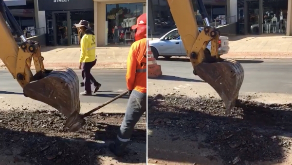 Vereador publica vídeo e diz que prefeitura 'quebra asfalto para asfaltar de novo rua no Aviário'