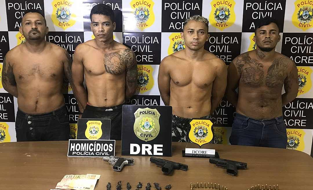 Ação integrada da Polícia Civil retira de circulação chefão do Bonde dos 13, ‘seguranças’ dele e braço direito da organização