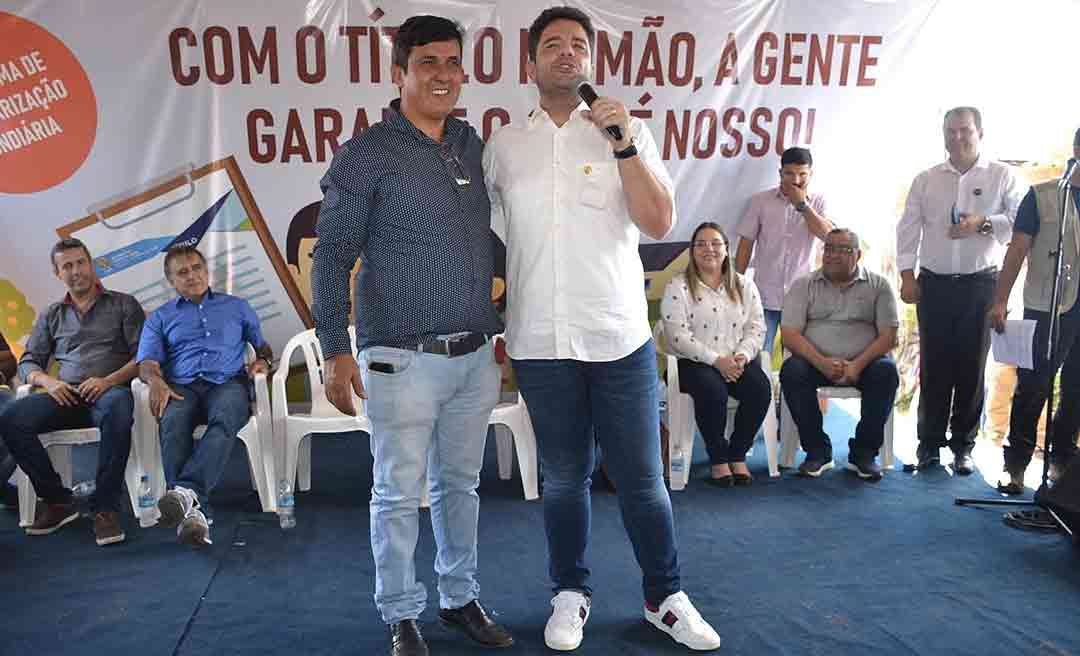 Governador Gladson Cameli manifesta apoio à gestão de Gilson da Funerária no Quinari