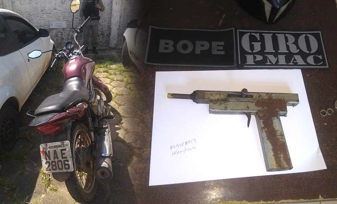 Policiais do Bope apreendem duas armas de fogo e recuperam duas motocicletas roubadas