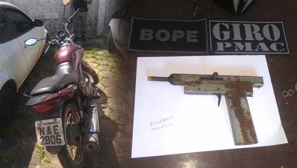 Policiais do Bope apreendem duas armas de fogo e recuperam duas motocicletas roubadas