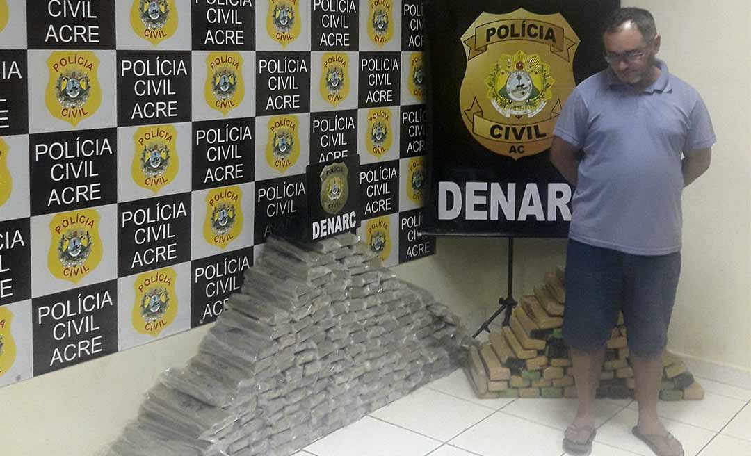 Policia Civil do Acre prende homem e apreende 173 quilos de maconha na Tucandeira