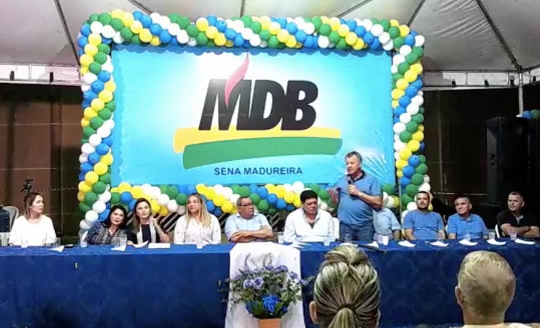 MDB realiza convenção em Sena Madureira e reforça pré-candidatura à reeleição de Mazinho Serafim