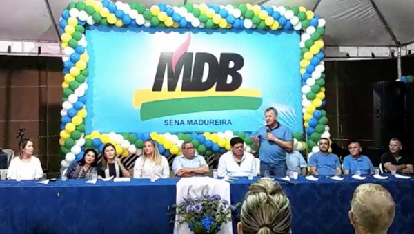 MDB realiza convenção em Sena Madureira e reforça pré-candidatura à reeleição de Mazinho Serafim