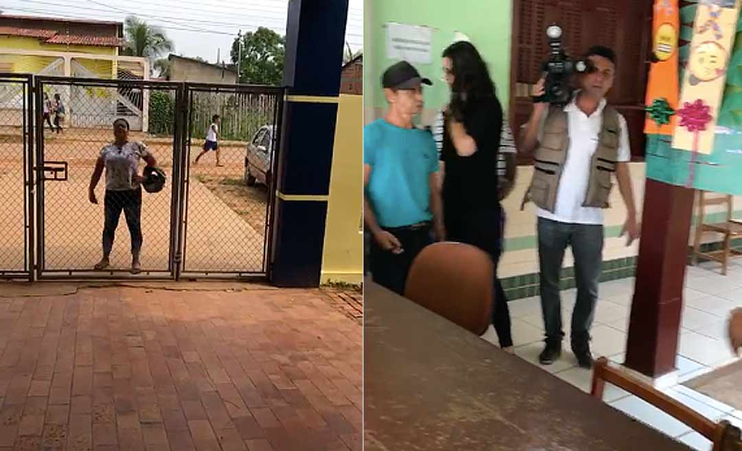 Assessores de Roberto Duarte são barrados em escola durante trabalho de fiscalização