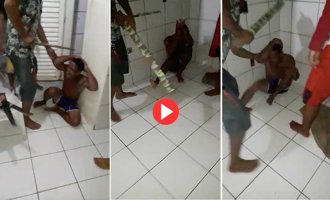 Acusado de roubo na Cidade do Povo é espancado a ripadas pelo tribunal do crime