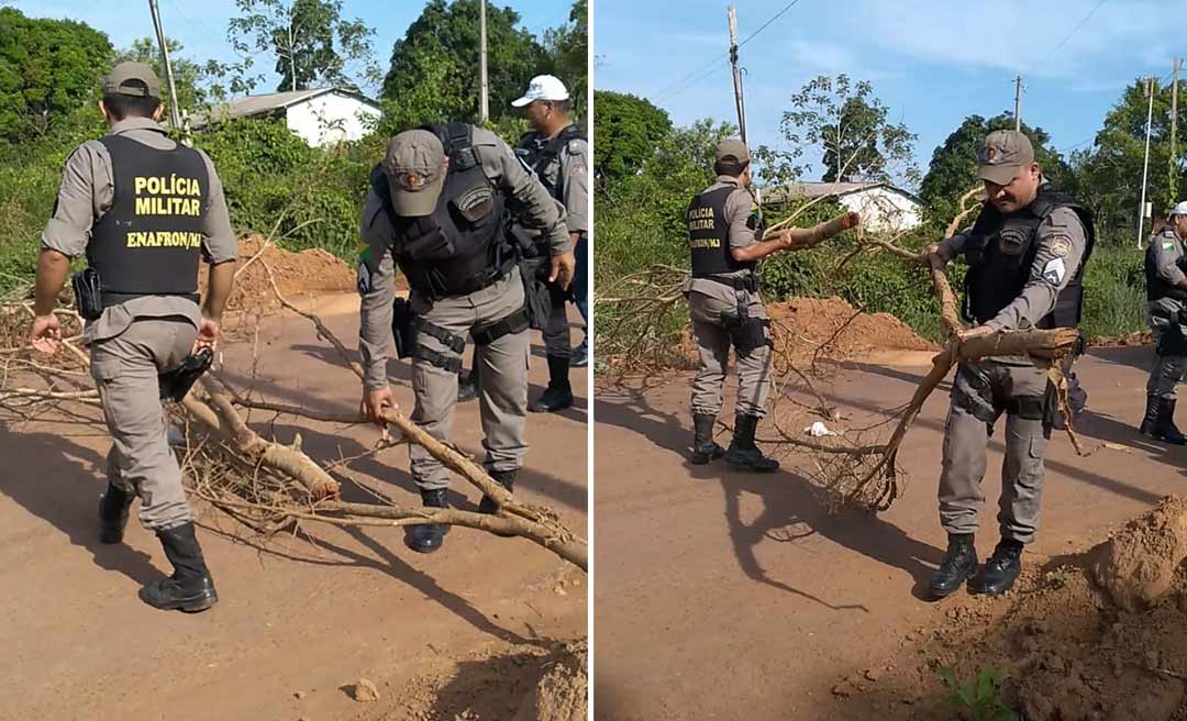 Polícia impede manifestantes de bloquearem estrada de Porto Acre