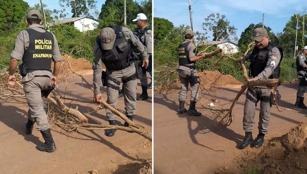 Polícia impede manifestantes de bloquearem estrada de Porto Acre