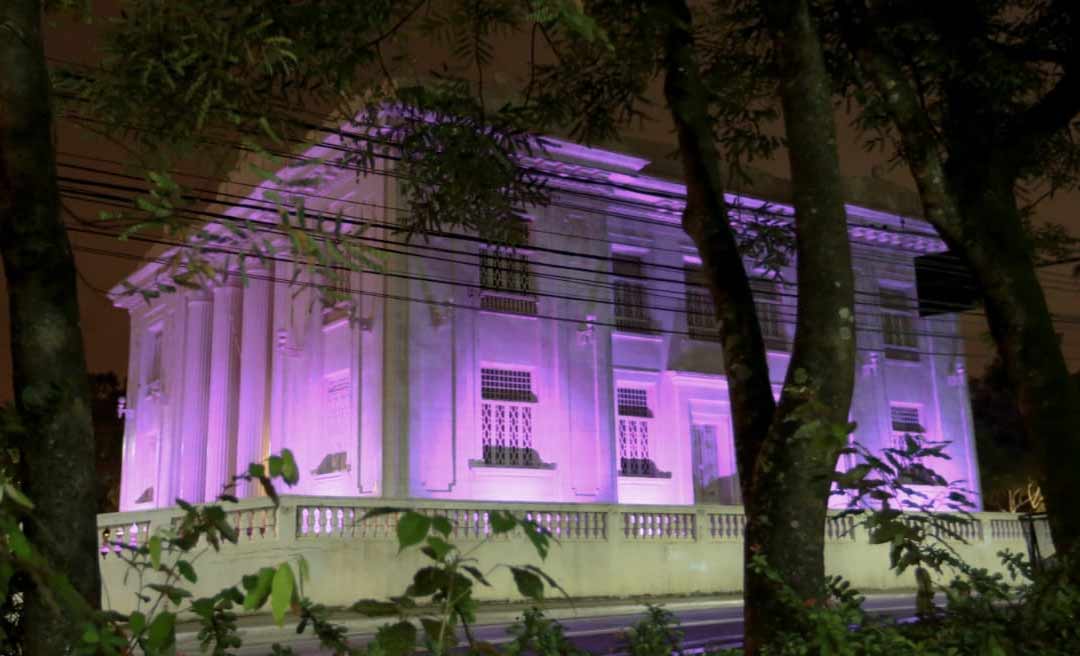 Palácio Rio Branco recebe iluminação especial em alusão ao Outubro Rosa