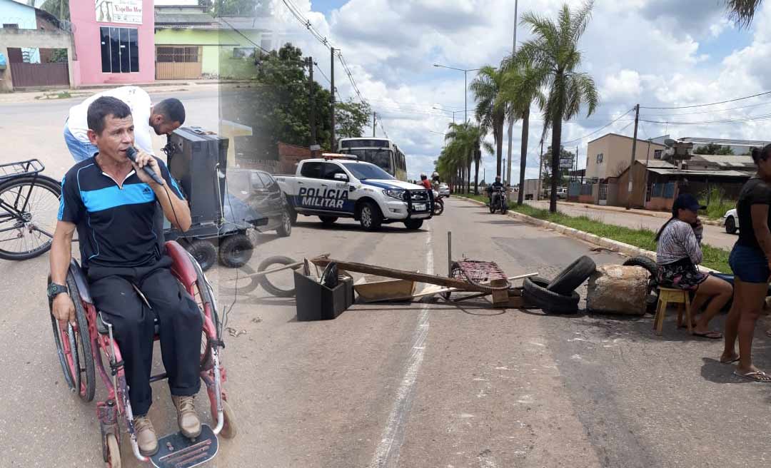 Avenida Amadeo Barbosa é bloqueada por moradores do Recanto dos Buritis em protesto contra a prefeitura