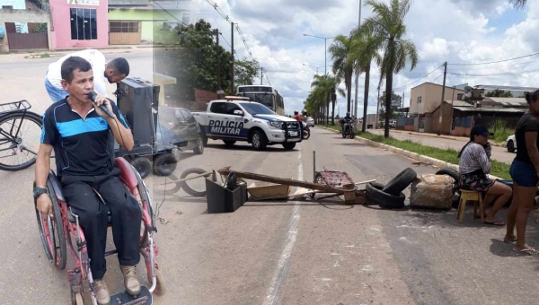 Avenida Amadeo Barbosa é bloqueada por moradores do Recanto dos Buritis em protesto contra a prefeitura