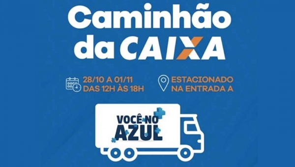 No Via Verde Shopping caminhão da Caixa oferece serviços à população até 1º de novembro