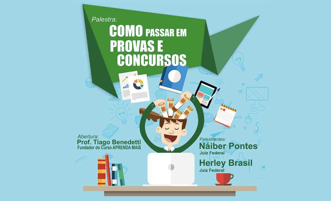 Palestra sobre como passar em provas e concursos será realizada dia oito de novembro