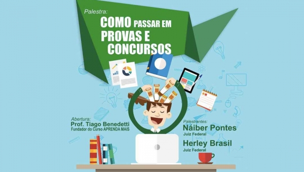 Palestra sobre como passar em provas e concursos será realizada dia oito de novembro