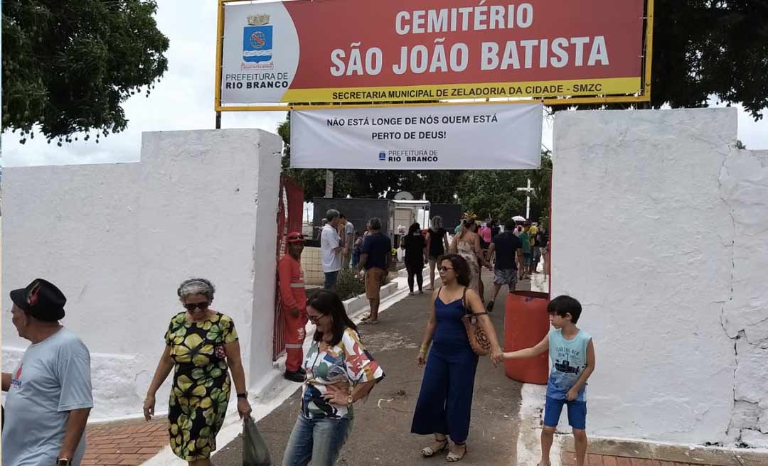 Cemitérios de Rio Branco vão receber mais de 70 mil visitantes até o final do dia deste sábado