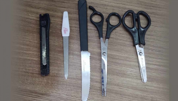 Seguranças da Aleac encontraram tesouras, estilete e faca em revista a manifestantes nesta quinta-feira