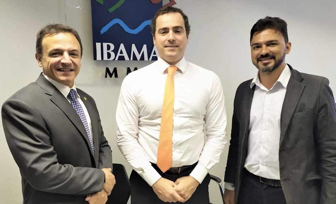 Bittar e presidente do Ibama tratam sobre licenças ambientais para rodovia Acre-Pucalpa