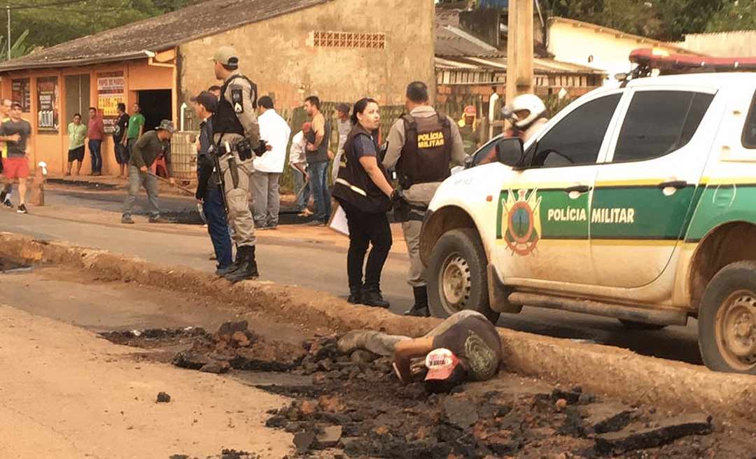 Homem é assassinado por dupla de criminosos enquanto trabalhava quebrando asfalto em recuperação de rodovia