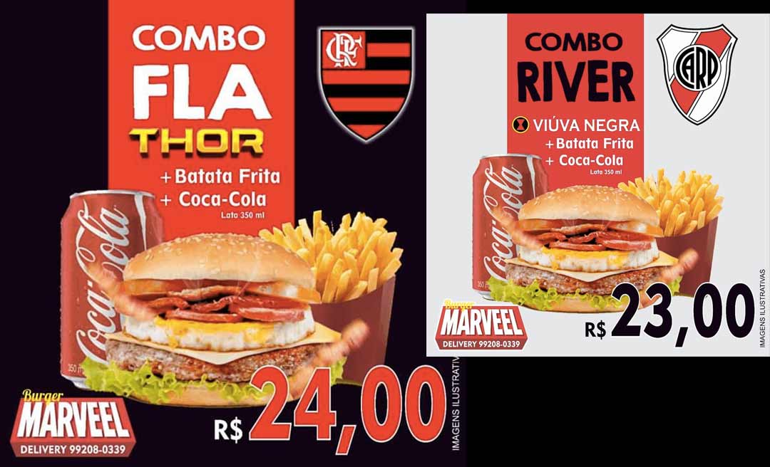 Em clima de final da Libertadores, lanchonete em Rio Branco lança combos Fla e River