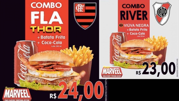 Em clima de final da Libertadores, lanchonete em Rio Branco lança combos Fla e River