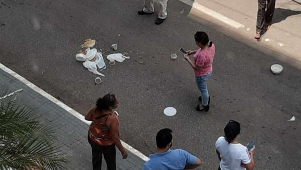 Servidores destroem marmitas que seriam entregues na Aleac