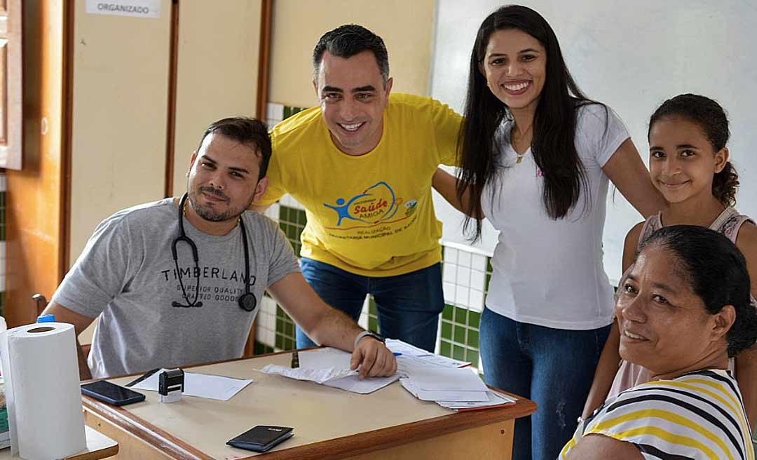 Prefeito André Maia conferiu de perto terceiro Saúde Itinerante em Senador Guiomard que realizou cerca de 800 atendimentos