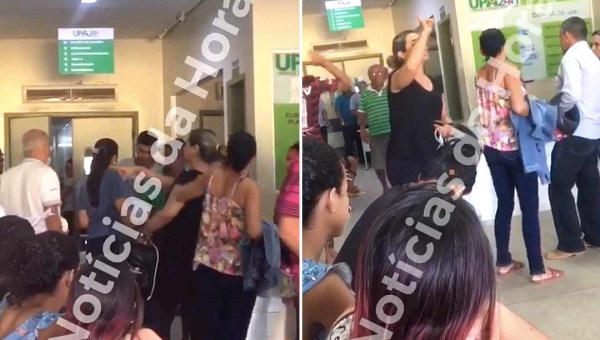 Mulher protesta aos gritos contra a falta de médico na recepção da Upa da Sobral; veja o vídeo