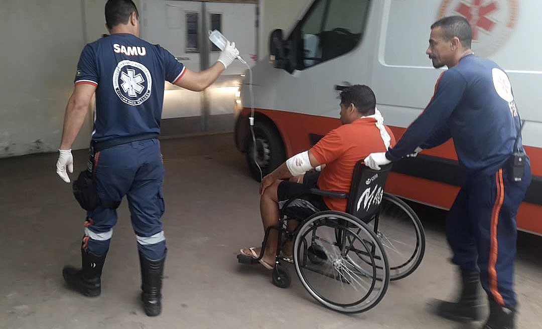 Vítima reage a assalto para não ter a moto roubada e leva um tiro no braço, em Rio Branco