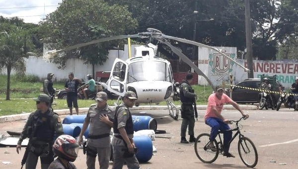 Acidente com helicóptero deixou dois policiais feridos