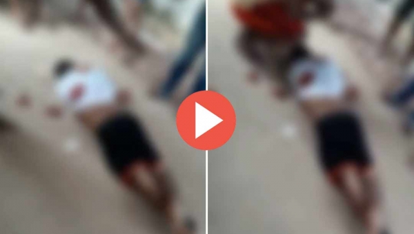 Vídeo dramático mostra pastores orando por jovem morto a tiros em Rio Branco, nesta segunda-feira