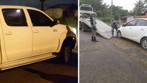 PM recupera dois veículos roubados da casa de parentes de Hildebrando Pascoal
