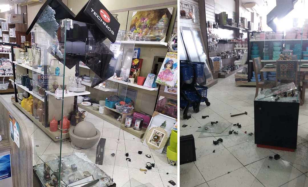 Dupla armada invade loja e rouba celulares e relógios em Cruzeiro do Sul