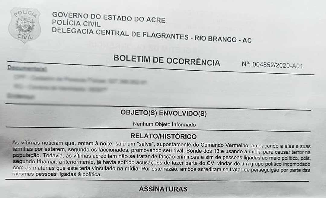 Jornalistas acreditam ser vítimas de ataques de entes da política e denunciam caso na Defla