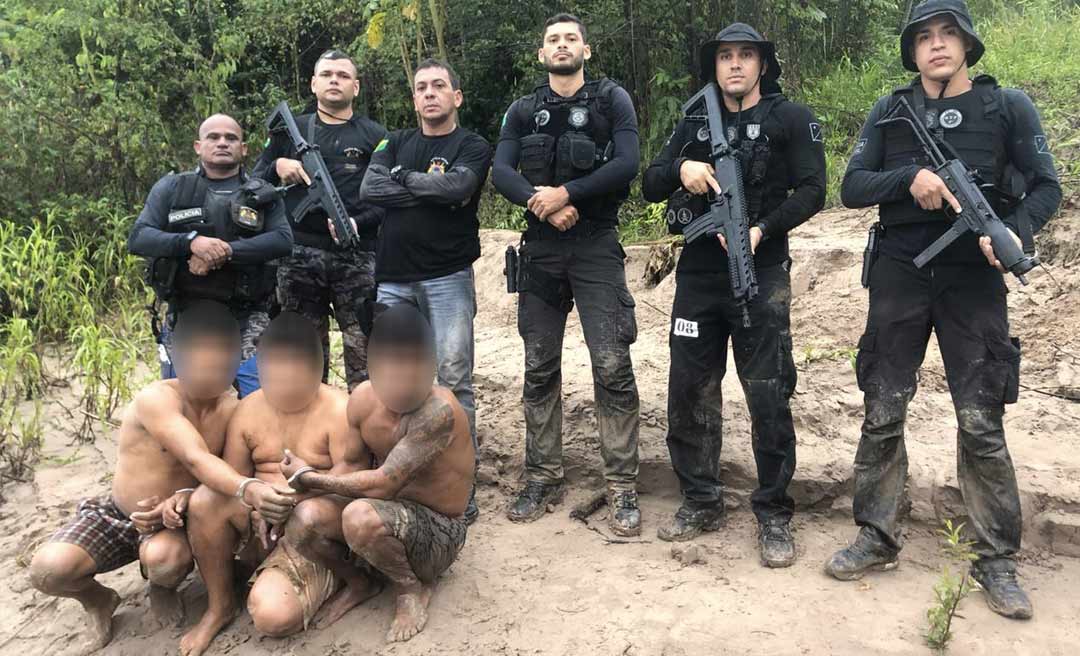 Policiais de Tarauacá e Feijó prendem trio que matou colono no rio Envira