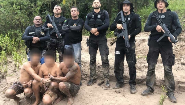 Policiais de Tarauacá e Feijó prendem trio que matou colono no rio Envira