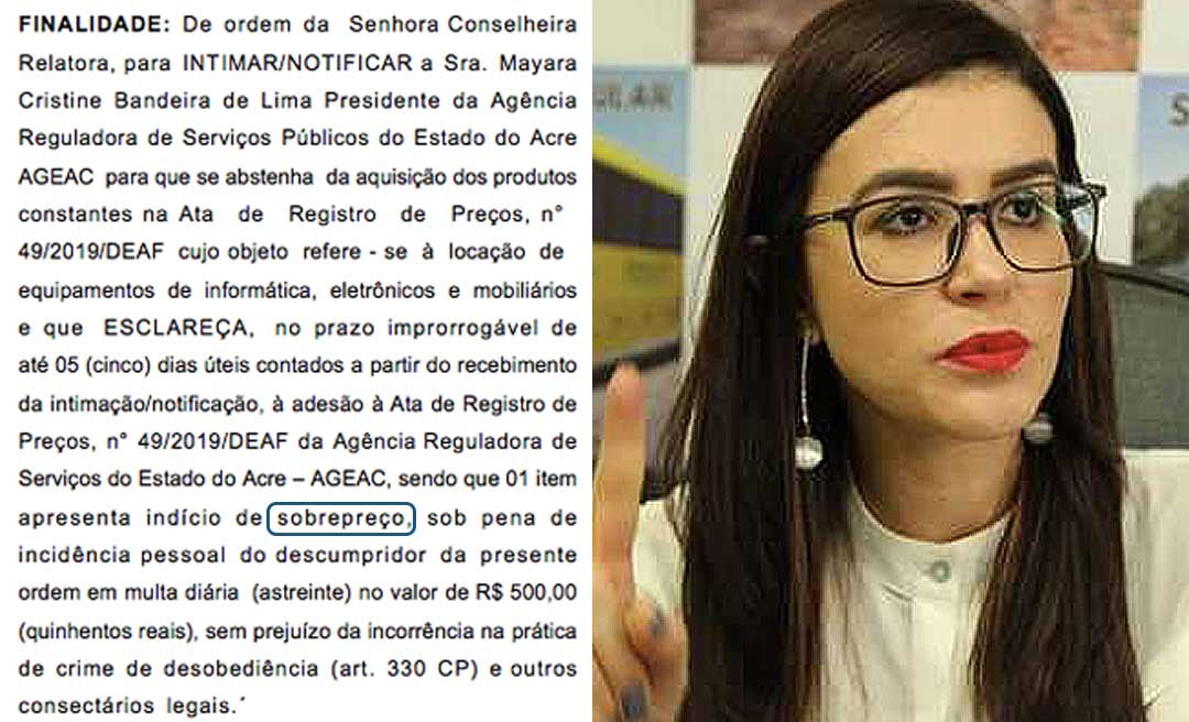 Diretora da Ageac comenta notificação do TCE, critica reportagem e ameaça processar o NH e quem compartilhar a matéria