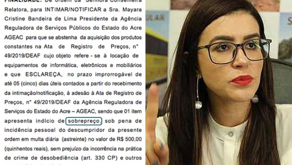 Diretora da Ageac comenta notificação do TCE, critica reportagem e ameaça processar o NH e quem compartilhar a matéria