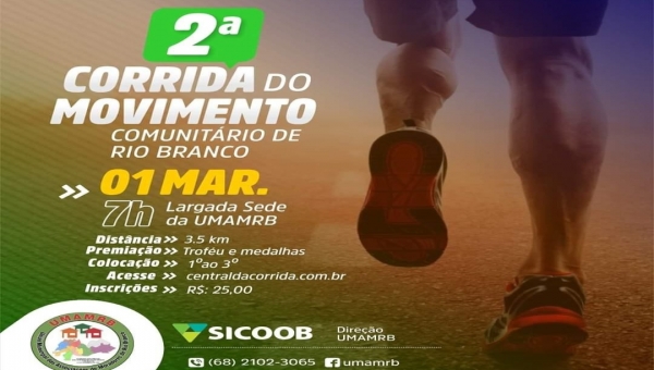 Umamrb promove neste domingo corrida com mais de 150 participantes 