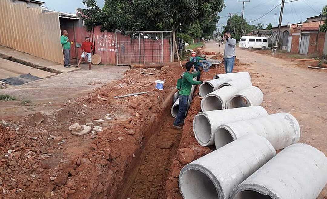 Obras de ampliação e melhorias do sistema de saneamento beneficiam bairros de Rio Branco