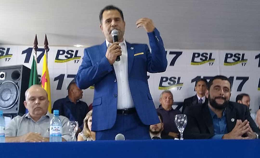 Em evento do PSL, presidente do partido fala em candidato à prefeitura de Rio Branco para derrotar o comunismo