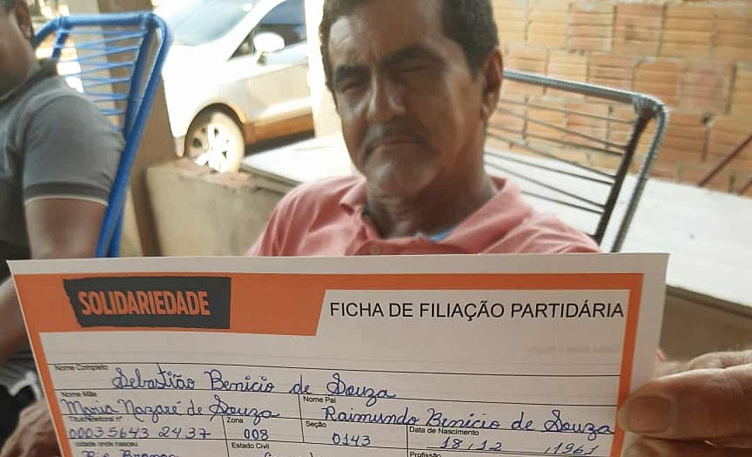 Tião Benício deixa o PROS pelo Solidariedade fortalecendo a sigla na cidade de Acrelândia