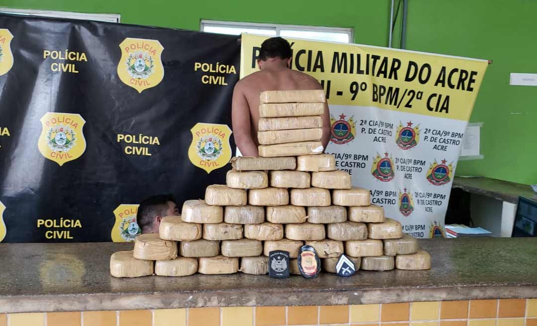 Policiais prendem homem com 41 quilos de cocaína e R$ 18 mil no interior do Acre