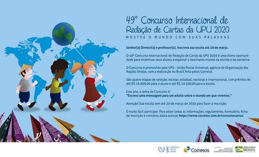 Concurso Internacional de Redação de Cartas: última semana de inscrições