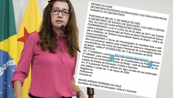 Leila Galvão é nomeada no governo Gladson e enterra sonho dos emedebistas de disputar Prefeitura de Brasileia