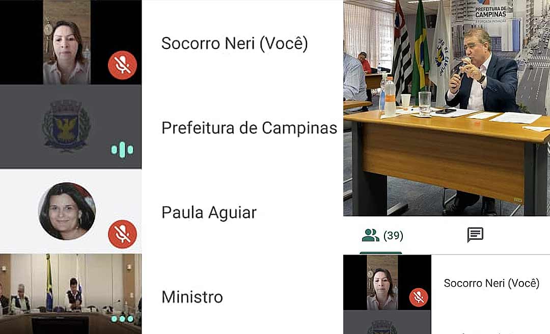 Socorro Neri participa de telereunião de prefeitos com ministro Mandetta e presidente Bolsonaro